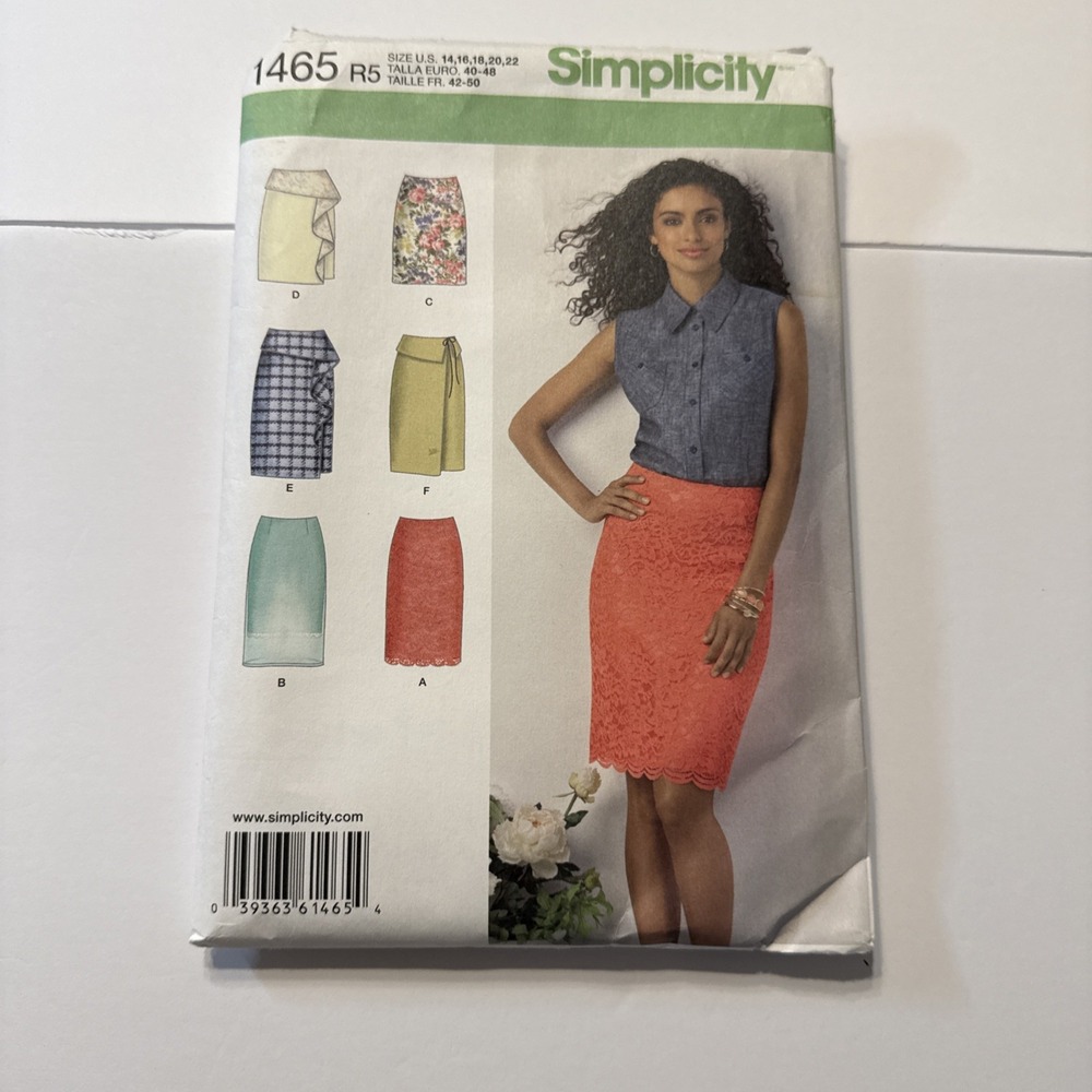 Simplicity Sewing Pattern UNCUT 1465 R5 Plus Size Skirts